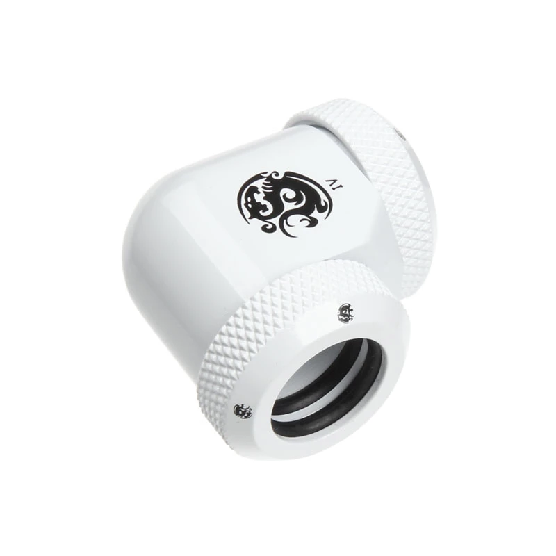 BitsPower Multi-Link 90° -adapteri 2x 12 mm AD -liittimille — valkoinen (BP-DWE90DML)