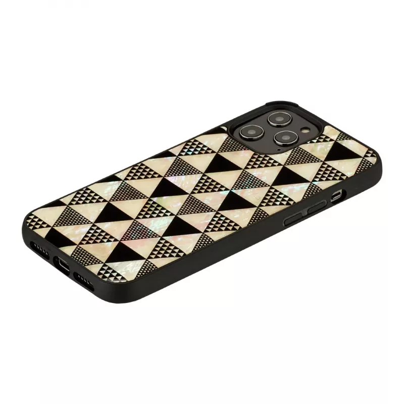 iKins suojakotelo Apple iPhone 12 Pro Max — musta pyramidirakenne