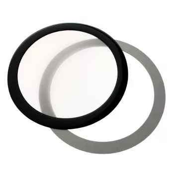 Pölysuodatin DEMCiflex 120 mm pyöreä, musta/valkoinen kotelotuulettimille ja ilmanvaihtoaukoille