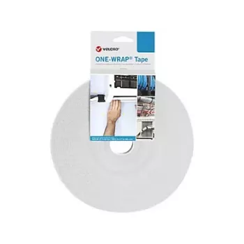 Tarranauha kaapelinauha Velcro 25 m x 30 mm rulla, polyamidi/PP, valkoinen