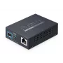 Mediakonvertteri PLANET 10GBASE-T – 10GBASE-X SFP+ kupariportti musta