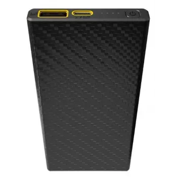 Kannettava varavirtalähde Nitecore CARBO 10000 — litium-ioni 10000 mAh, 38 W PD, USB-A + USB-C, harmaa