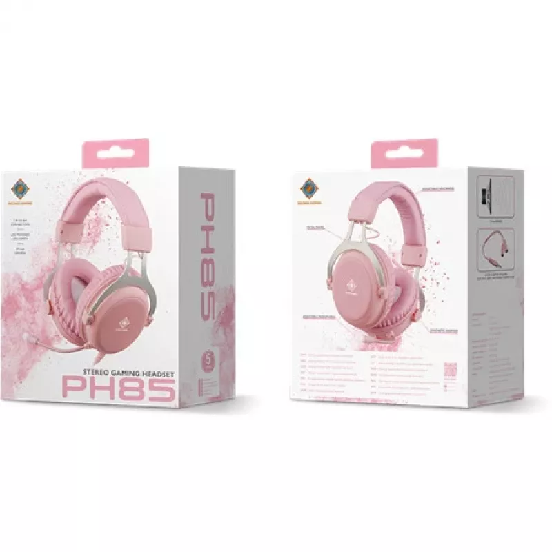 Deltaco GAM-030-P kuulokkeet ja headset johdollinen panta peli USB Type-A pinkki (GAM-030-P)