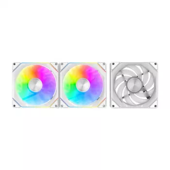 Kotelotuuletin Darkflash Gauss G24 3-in-1 valkoinen 120 mm — 3 kpl:n sarja, 120 mm