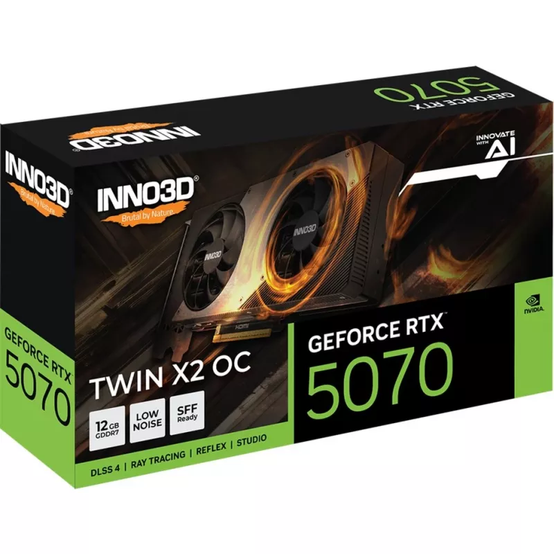 INNO3D GeForce RTX 5070 TWIN X2 OC 12GB GDDR7 näytönohjain