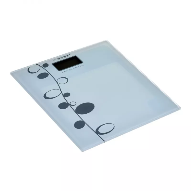 Henkilövaaka Esperanza Zumba EBS005 - elektroninen, 180 kg, valkoinen lasi