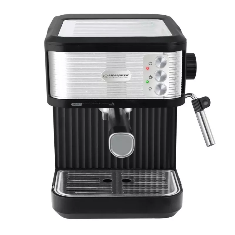 Espressokeitin ESPERANZA EKC011 — 1,8 L vesisäiliö, 850 W, 20 bar, kosketusohjaus, maidonvaahdotin
