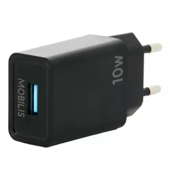 Mobilis - verkkolaite - pikalataus - 10,5 W - QC (USB) - musta - Eurooppa (001360)