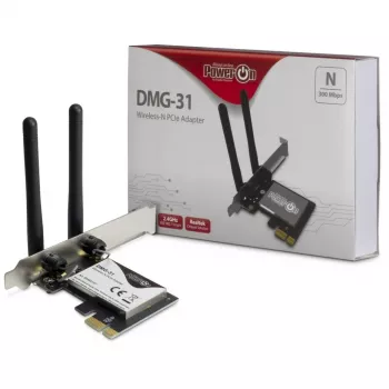 Inter-Tech DMG-31 - sisäinen - langaton - PCI Express - Wi-Fi - Wi-Fi 4 (802.11n) - 300 Mbit/s (88888147)