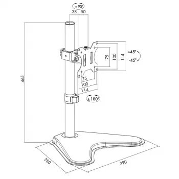 Monitoriteline LOGILINK BP0044 näytöille 33–81,3 cm (13