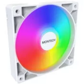 Jäähdytystuuletin Montech GF120 PWM ARGB 120 mm valkoinen, PWM-ohjaus, ARGB-valaistus