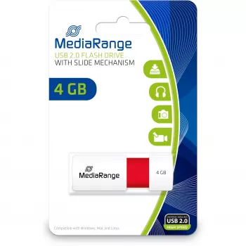USB-muistitikku MediaRange 4 GB USB Type-A 2.0 MR970