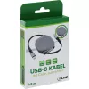 USB-C-kaapeli InLine 35850, 100W Power Delivery, 0,80 m, musta/harmaa