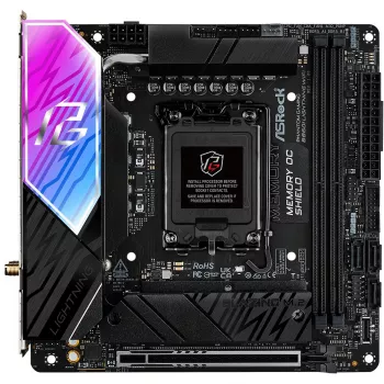 Emolevy ASROCK B860I Lightning WiFi — Intel B860, LGA 1851, Mini-ITX, DDR5, 2x DIMM, 4x M.2, 2.5Gb LAN, Wi‑Fi 6E, Bluetooth 5.3