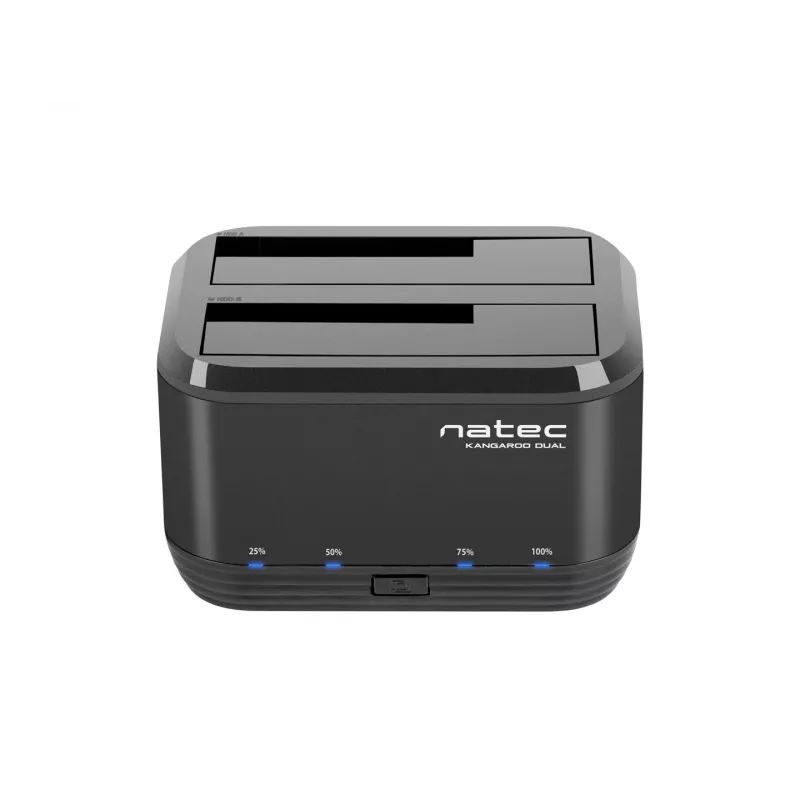 Kiintolevyn telakointiasema 2,5/3,5 USB 3.0 Natec Kangaroo Dual, kloonaustoiminto, virtalähde