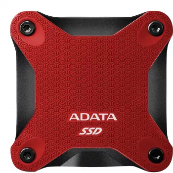 Ulkoinen SSD ADATA SD620 1 TB, kannettava USB 3.2 Gen 2 (Micro-USB B), lukunopeus 520 MB/s, kirjoitusnopeus 460 MB/s, iskunkestävä, punainen