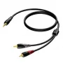 3,5 mm jakkipistoke stereo 2x RCA/chinch-pistokkeeseen audiokaapeli Procab 1KPCL049 5 m