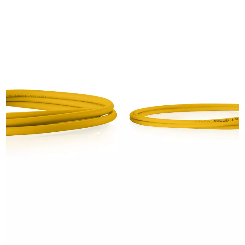 Verkkopatchkaapeli DIGITUS CAT 6 U-UTP ohut, 0,5 m, keltainen