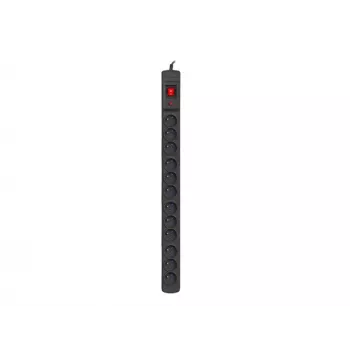 Armac Multi M12 | jatkojohto | ylijännitesuojaus, 12 pistorasiaa, 5m kaapeli, musta