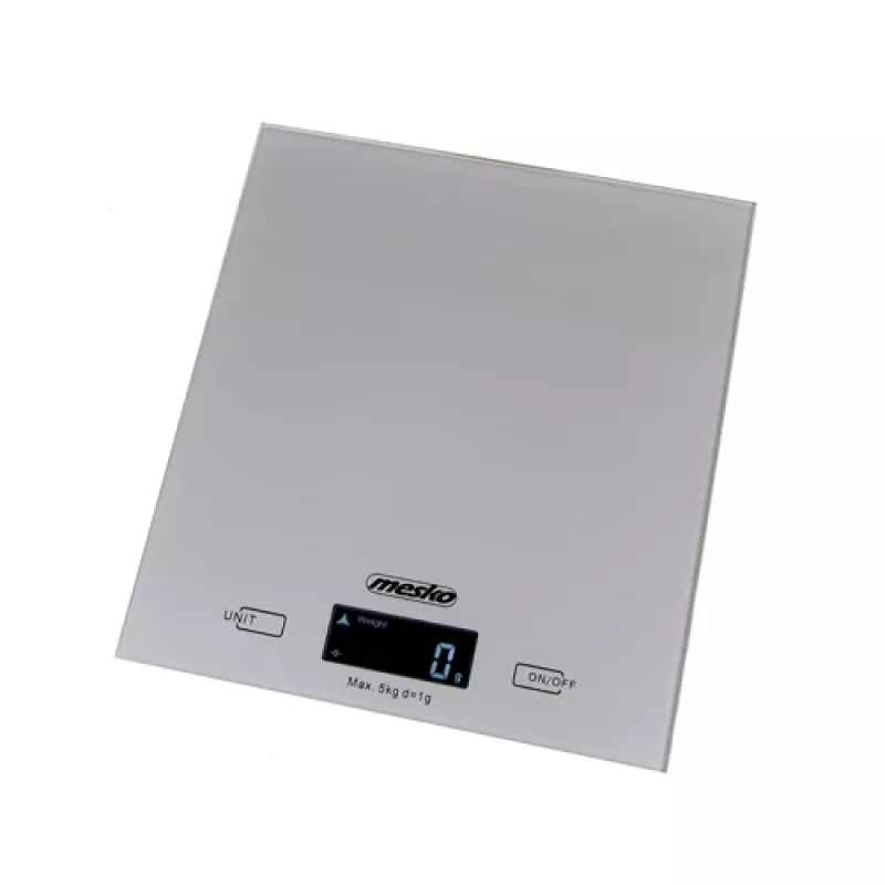 Mesko | keittiövaaka | MS 3145 | enimmäiskantavuus 5 kg | jako 1 g | näyttötyyppi LCD | hopea