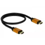 DeLOCK - HDMI-kaapeli - HDMI (M) - HDMI (M) - 50 cm - kolmoiseristys - musta, kulta - 8K-tuki