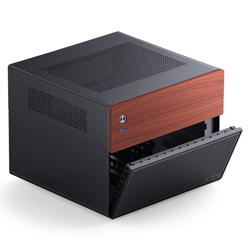 Jonsbo N4 Microtower-kotelo musta tukeva teräs kompakti PC-kotelo