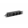 Lanberg PDU-03E-0200-BK virranjakeluyksikkö (PDU) 3 AC-lähtöä 1U musta