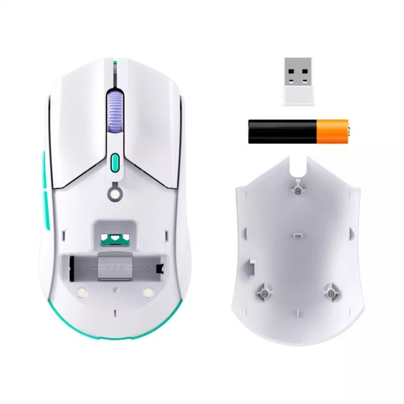 HyperX Pulsefire Haste 2 Core Wls - pelihiiri (Wht/Grn/Pur)