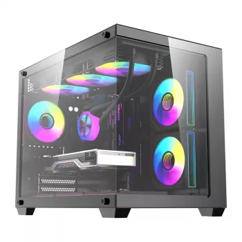 Tietokonekotelo DarkFlash B275 PRO (musta) 6 esiasennetulla tuulettimella