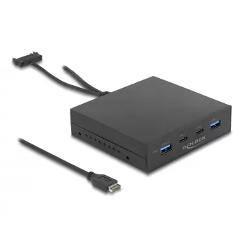 DeLOCK 3,5 tuuman USB 3.2 Gen 2 -etupaneeli 2 x USB Type-C 2 x USB Type-A