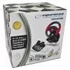 Ohjauspyörä ESPERANZA EG103 peliohjain — PC/PS2/PS3, 13 painiketta, värinä, kiihtyvyysanturi, musta/punainen