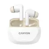 Kuulokkeet CANYON HEXAGON 7 TWS ANC+ENC langaton lataus valkoinen beige