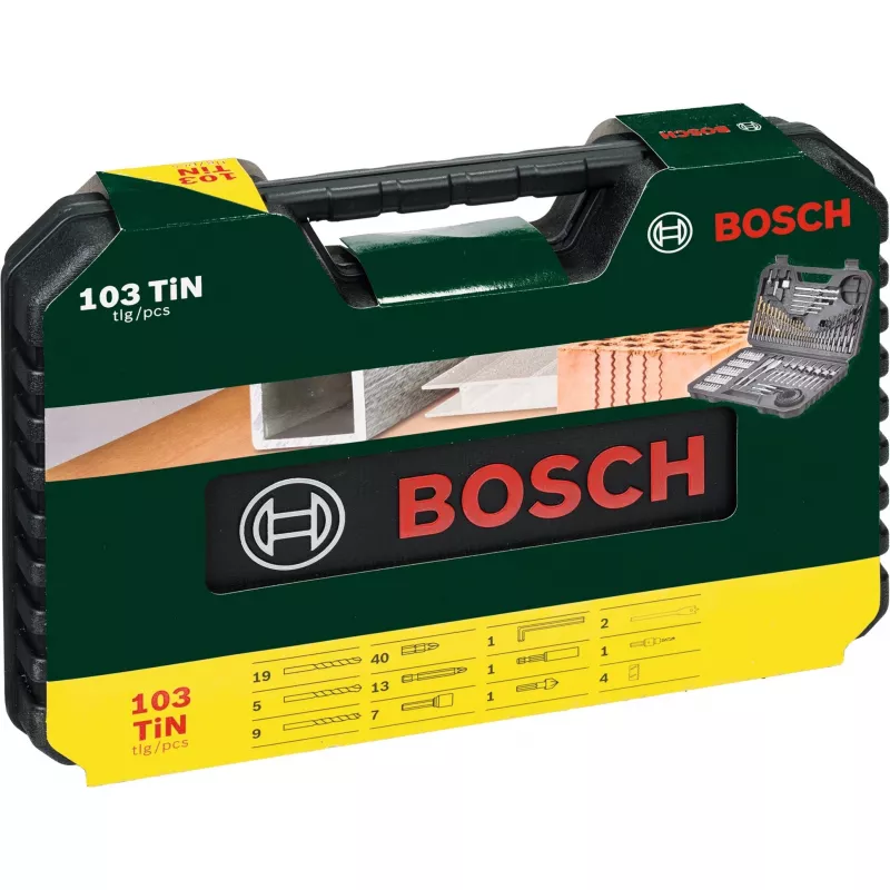 Lisävarustesarja Bosch V-Line 103 kpl — Bosch 103-osainen pora- ja ruuvauslisävarustesarja