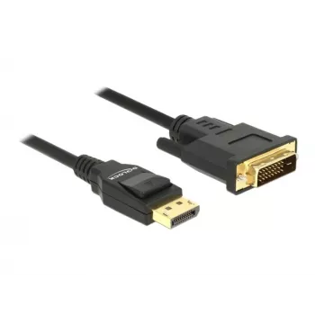 DeLOCK - videokaapeli - Single Link - DisplayPort (M) - DVI-D (M) - DisplayPort 1,2a - 2,0m - passiivinen - musta (85313)
