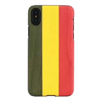 Älypuhelinkotelo man and wood iPhone X/XS — Reggae musta, suojaava kova takakuori