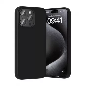Vention KUFB0-40 silikoninen suojakotelo iPhone 15 Pro Max — musta soft touch -kotelo