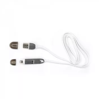 Sbox 2IN1W USB->Micro USB+IPH.5 M/M 1M valkoinen