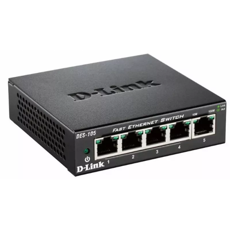 D-Link DES-105 hallitsematon L2 musta