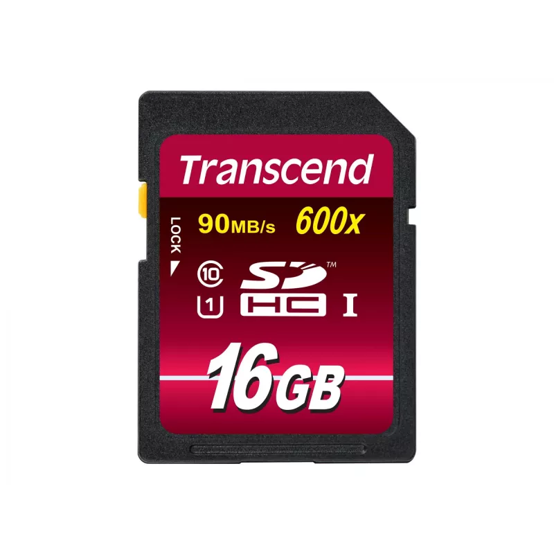Flash-muisti Transcend 16GB SDHC Class 10 UHS-I 600x TS16GSDHC10U1