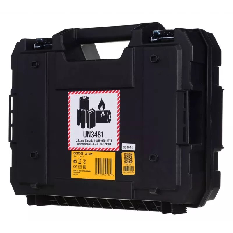 Dewalt DCD709D2T -iskuruuvinväännin akulla ja laturilla