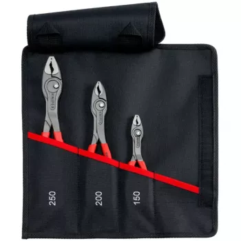 Knipex rullakotelo TwinGrip etukahvapihdit-sarja, 3-osainen, pituudet 150/200/250 mm, punainen