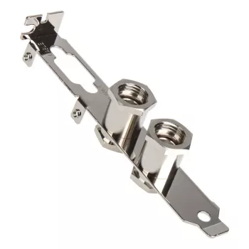 Koolance PCI-paikkapeite 2 x G1/4-tuumaisella läpiviennillä – hopea