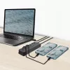 USB 3.2 Gen 1 -keskitin, 7 porttia on/off-kytkimellä, musta