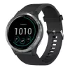 Silikoniranneke FIXED Garmin QuickFit 20 mm -kelloon, musta