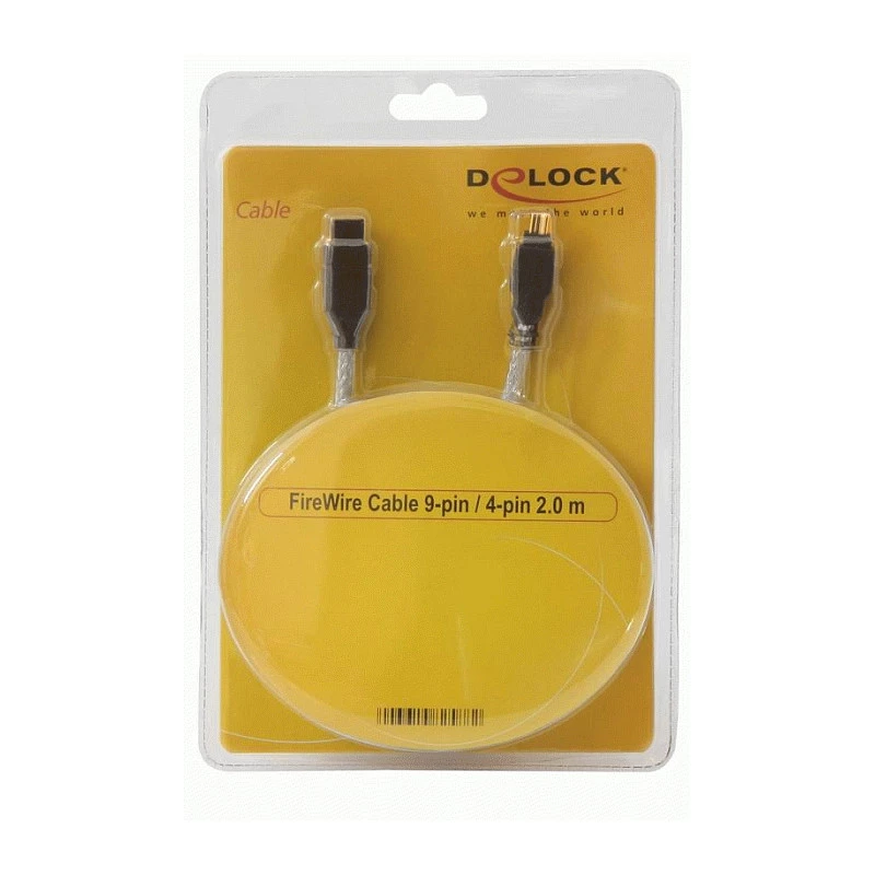 FireWire A/B -kaapeli DeLOCK 82589 2,0 m harmaa uros/uros