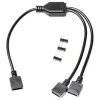 RGB-haaroituskaapeli EK Water Blocks Loop D-RGB 2-Way musta 5V