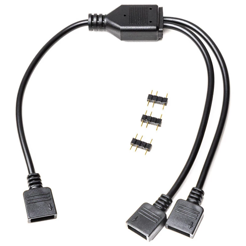 RGB-haaroituskaapeli EK Water Blocks Loop D-RGB 2-Way musta 5V
