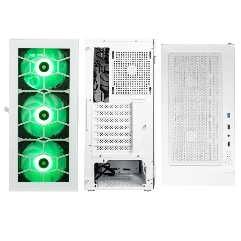 Kolink Observatory HF Glass ARGB Midi-Tower - valkoinen