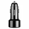 Baseus Magic CCMLC20A-01 autolaturi, 2x USB-A QC 3.0, 45 W, 6 A, jännitenäyttö, musta