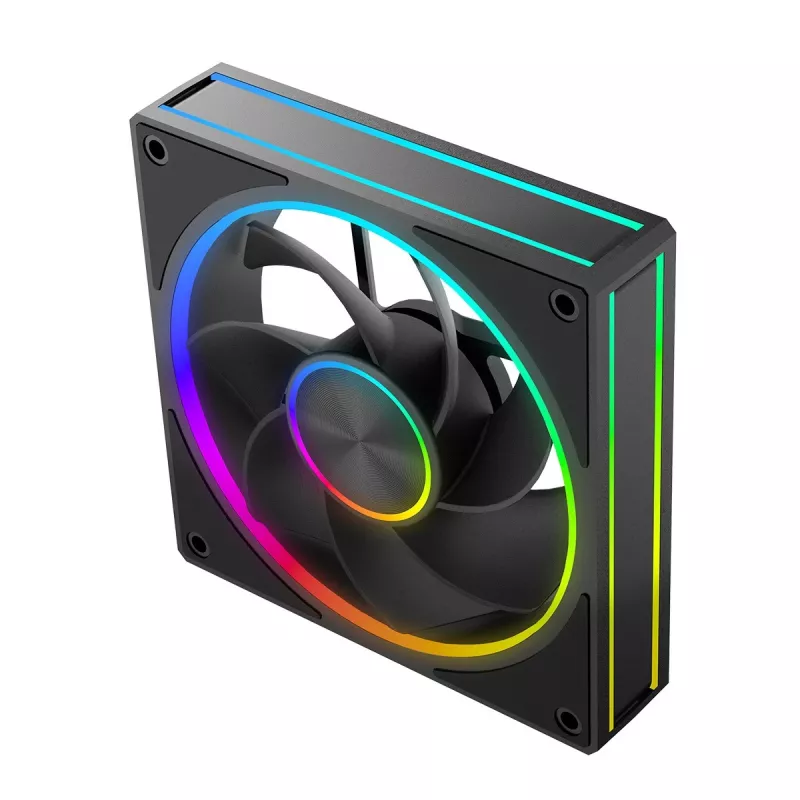 Kotelotuuletin MODECOM VOLCANO LOOP 120 ARGB Reverse Fan musta 120 mm PWM 400–1400 RPM ARGB-liitin